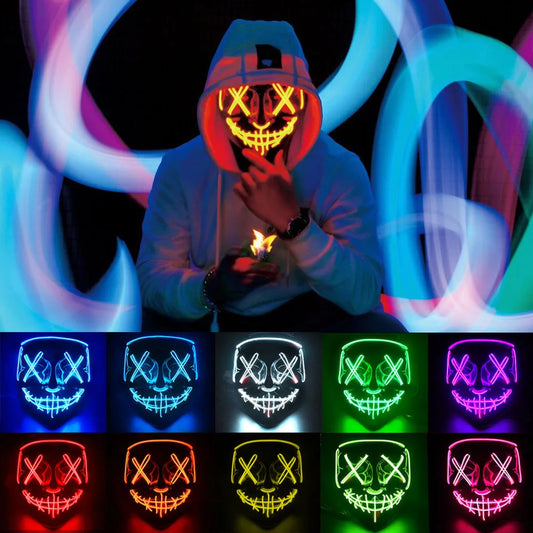 Masque de purge à LED pour Halloween