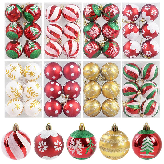 Boules de Noël décoratives – Motifs variés et couleurs festives