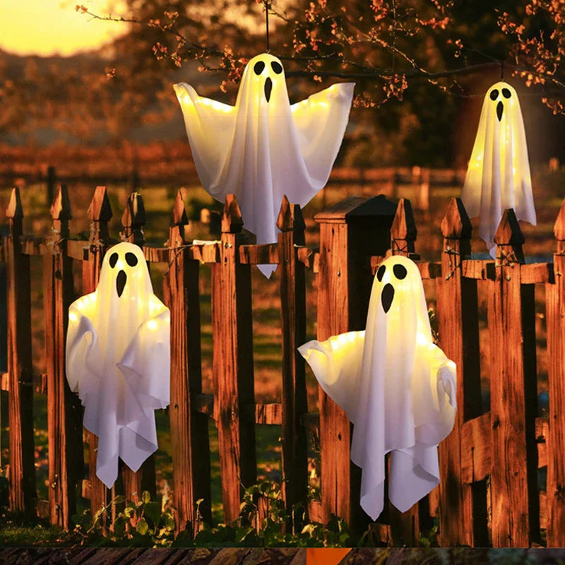 Fantôme lumineux LED Halloween – Décoration effrayante pour intérieur et extérieur