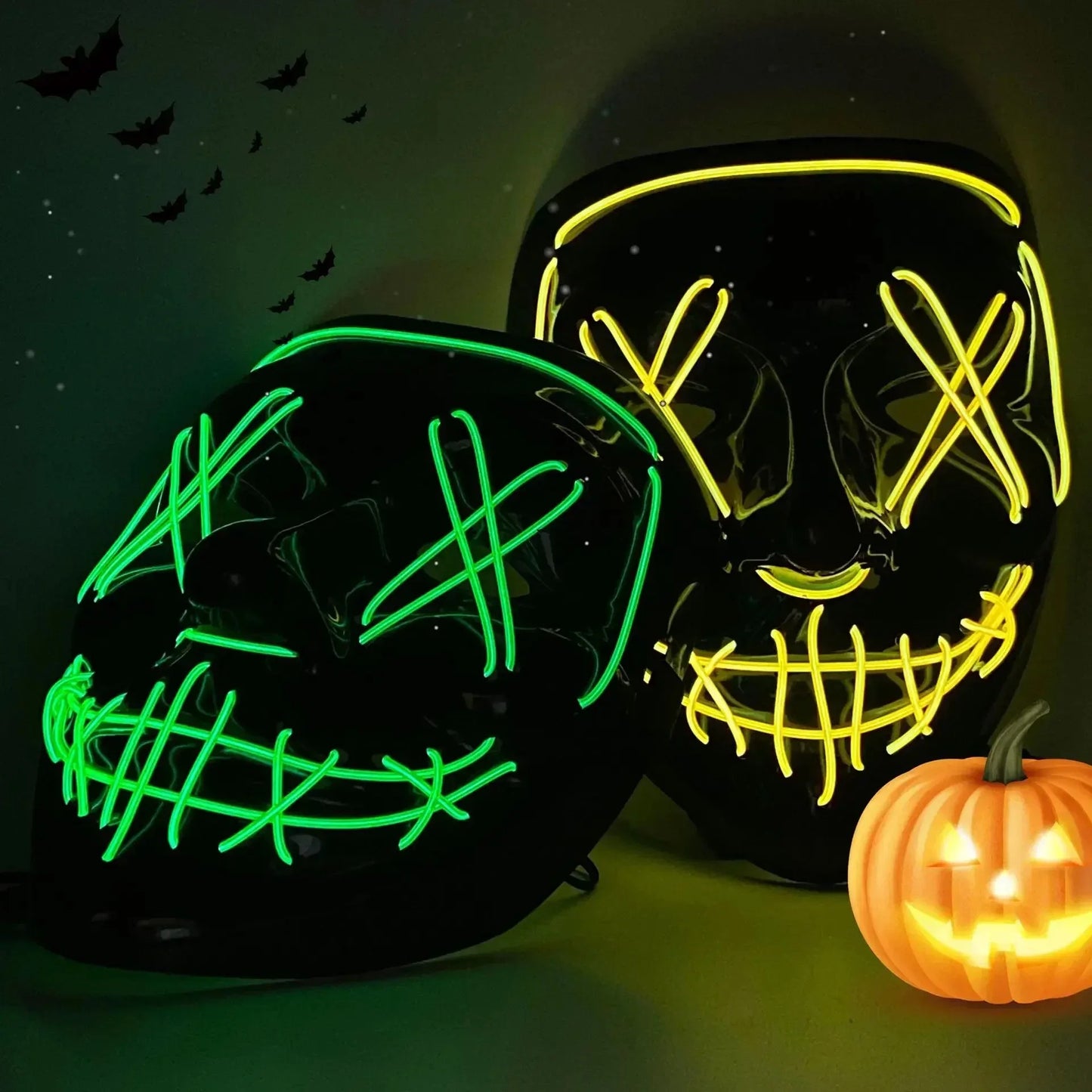 Masque de purge à LED pour Halloween